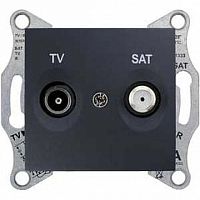 Розетка TV-SAT SEDNA, оконечная, графит | код. SDN3401670 | Schneider Electric